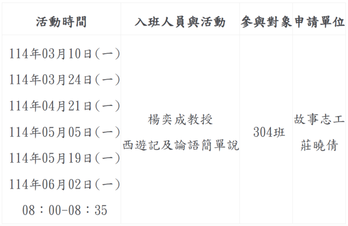校外人士申請-課發會通過