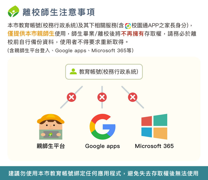 教育帳號注意事項圖片